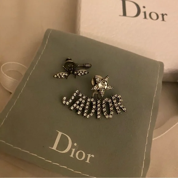 Christian Dior J'adior Logo Bee Earrings New Authentic- Never Worn - Picture 9 of 11
